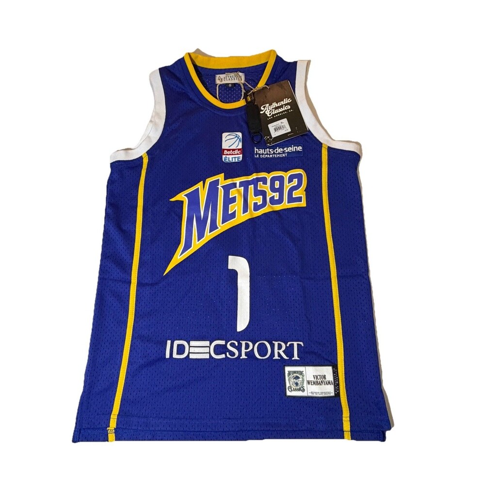 NWT Victor Wembanyama France Mets 92 LNB Elite Basketball Jersey #1 Small